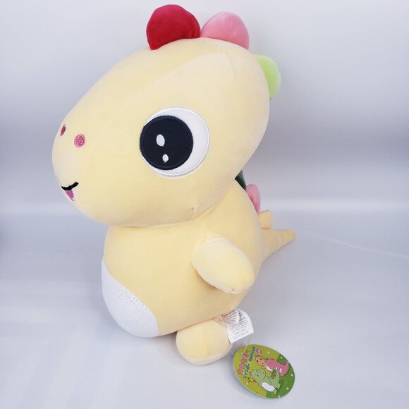 Rainbow Kyoryu Kawamochi Yellow Dinosaur 15" Stuffed Plushies Plush - Picture 1 of 4